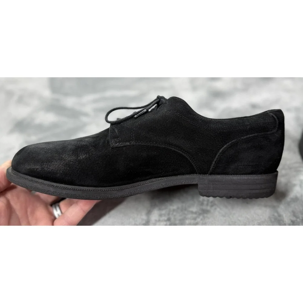 Deer Stags Buck Shoes Mens Size 9.5 Black‎ Leather Suede Oxford Comfort